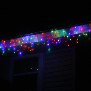 Instalatie luminoasa de craciun 1500 leduri 70 m exterior/interior tip perdea de turturi multicolor 
