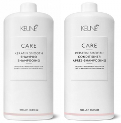 Kit 1 Keune Care Keratin Smooth 1000 ml - Sampon si Balsam