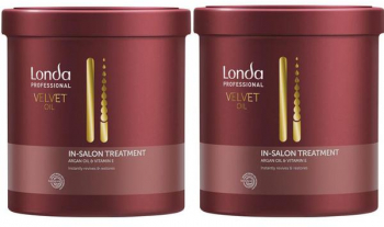 Pachet 2 x Masca Tratament cu Ulei de Argan - Londa Professional Velvet Oil Treatment 750 ml 