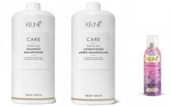 Pachet Promo Keune Sampon hidratant pentru stralucire + Keune Balsam hidratant pentru stralucire + Keune Spray pentru stralucire Keune Car 