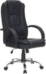 Scaun de birou negru crom MADOX 