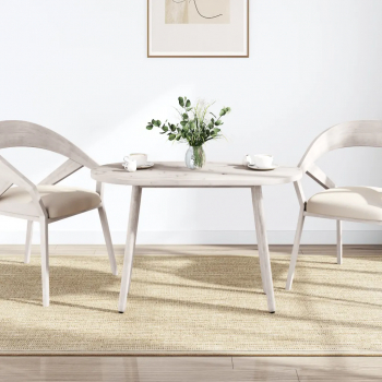 vidaXL Blat de masa alb 100x50x2 5 cm lemn masiv de pin oval 