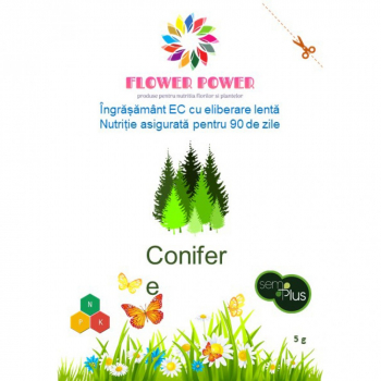 FLOWER POWER ingrasamant cu eliberare lenta si efect timp de 90 de zile 5 grame-Conifere 