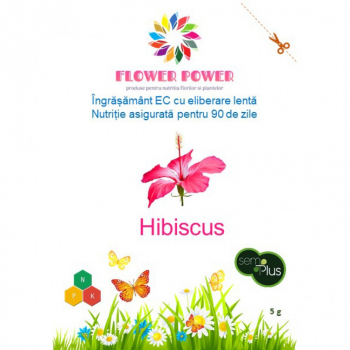 FLOWER POWER ingrasamant cu eliberare lenta si efect timp de 90 de zile 5 grame-Hibiscus 