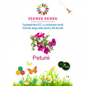 FLOWER POWER ingrasamant cu eliberare lenta si efect timp de 90 de zile 5 grame-Petunii 