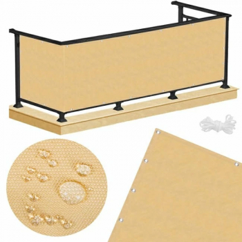 Paravan pentru balcon 1 x 7 m bej include cabluri montare 