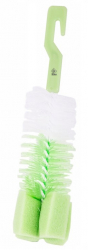 Perie pentru spalarea sticlelor Zola® plastic varf din burete verde 