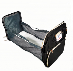 Rucsac multifunctional pentru mamici cu patut pliabil impermiabil extensibil prindere carucior KinderWelt Change 