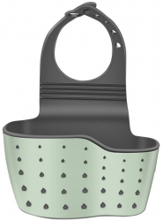 Suport cu scurgere pentru buretele de vase Zola® agatatoare robinet reglabila 24x12.5x9 cm verde 