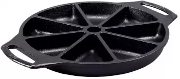 Tava rotunda din fonta cu 8 triunghiuri pentru tarta Lodge 22 7 cm L-BW8WP 