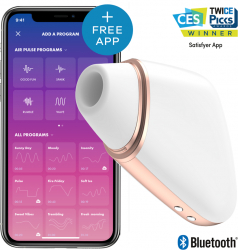 Vibrator Clitoris Love Triangle Aplicatie Telefon Satisfyer Alb 