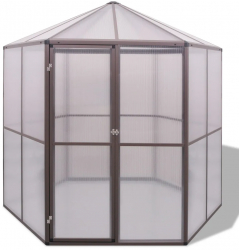 vidaXL Sera 240x211x232 cm aluminiu 
