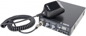 Statie radio CB CRT S Mini Dual Voltage 12/24V 4W cu ASQ AM-FM