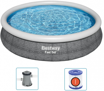 Bestway Set de piscina rotunda 366x76 cm 