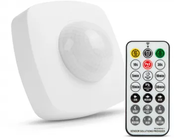 Senzor de miscare cu telecomanda - 360° - max 10 m - max 2000W - IP65 