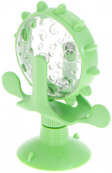 Jucarie hranitoare pentru caini si pisici Zola® model moara de vant din plastic cu ventuza 16.5x14x7.5 cm turcoaz 