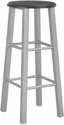 vidaXL Scaune de bar 2 buc. argintiu MDF 
