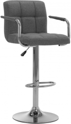 vidaXL Scaune de bar 2 buc. gri deschis material textil 