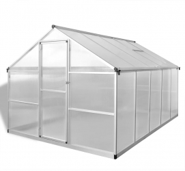 vidaXL Sera din aluminiu ranforsat cu cadru la baza 7 55 m² 