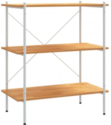 vidaXL Unitate de rafturi pe 3 niveluri alb si stejar 80x40x92 cm 