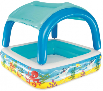 Bestway Piscina de joaca and baldachin albastru 140x140x114 cm 52192
