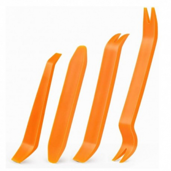 Set 4 piese pentru demontare tapiterie sau elemente auto de interior Techstar® D0085-1 plastic portocaliu