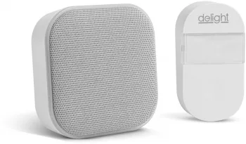 Sonerie wireless 2 in 1 si lumina de noapte - Kinetic - alb 