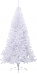 vidaXL Brad de Craciun artificial jumatate suport alb 240 cm PVC 