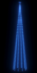 vidaXL Decoratiune brad Craciun conic 752 LED-uri albastru 160x500 cm 