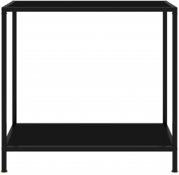 vidaXL Masa consola negru 80 x 35 x 75 cm sticla securizata 