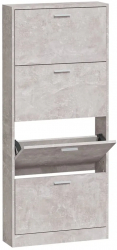 vidaXL Pantofar gri beton 59x17x150 cm lemn compozit 