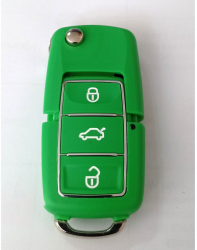 Carcasa cheie briceag pentru VW 3 butoane verde 