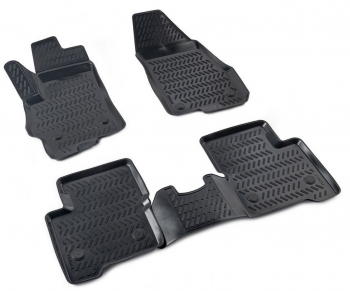 Set 4 Buc. Covoare din Cauciuc stil Tavita Compatibile VW Passat CC 2008-2016 Negru 