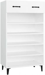 vidaXL Pantofar alb 60x35x105 cm lemn compozit 