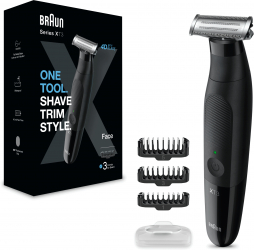 Aparat hibrid de barbierit si tuns barba Braun Series X XT3100 Wet&Dry 3 piepteni Negru 