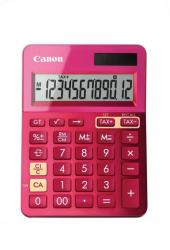 Calculator birou Canon LS123KPK roz 12 digiti ribbon display LCD functie business tax si conversie moneda 