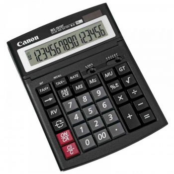 Calculator birou Canon WS-1610T 16 digiti display LCD alimentare solara si baterie functie tax. 
