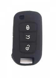 Husa silicon carcasa cheie pentru VW 3 butoane negru