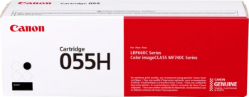 Toner Canon CRG055H black high yeld capacitate 7.6k pagini pentru LBP66x MF74x. 