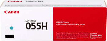 Toner Canon CRG055HC Cyan High Yeld capacitate 5.9k pagini pentru LBP66x MF74x.