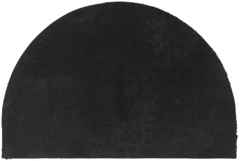 vidaXL Covoras de usa semirotund negru 40x60 cm fibre de cocos 