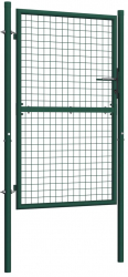 vidaXL Poarta de gard verde 100 x 200 cm otel 