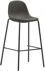vidaXL Scaune de bar 4 buc. gri inchis material textil 