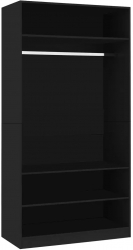 vidaXL Sifonier negru 100x50x200 cm PAL 