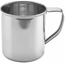 Cana metalica UBX® otel inoxidabil 500 ml argintiu 