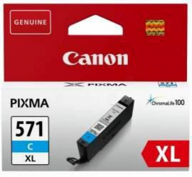 Cartus cerneala Canon CLI-571XL cyan capacitate 11ml pentru Canon Pixma MG6850/MG6851 Canon Pixma MG5750/MG5751 Canon Pixma 