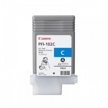 Cartus cerneala Canon PFI-102C cyan capacitate 130ml pentru Canon LP17 LP24 iPF500 iPF6X0 iPF7X0. 