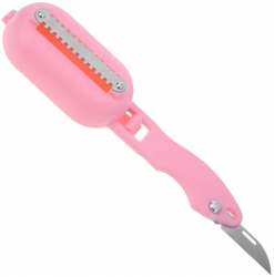 Dispozitiv pentru curatarea solzilor de peste Zola® plastic 20x5.5 cm roz