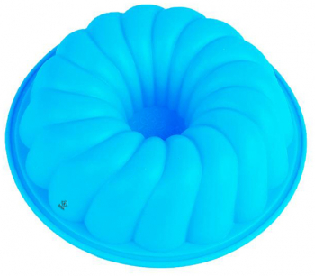 Forma din silicon rotunda Zola® pentru coacerea prajiturilor cu gaura 14X5.3 cm albastru 