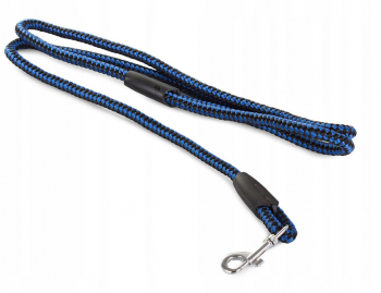 Lesa pentru caini Zola® plastic rezistent cu carabiniera metalica 120x0.8 cm albastra 